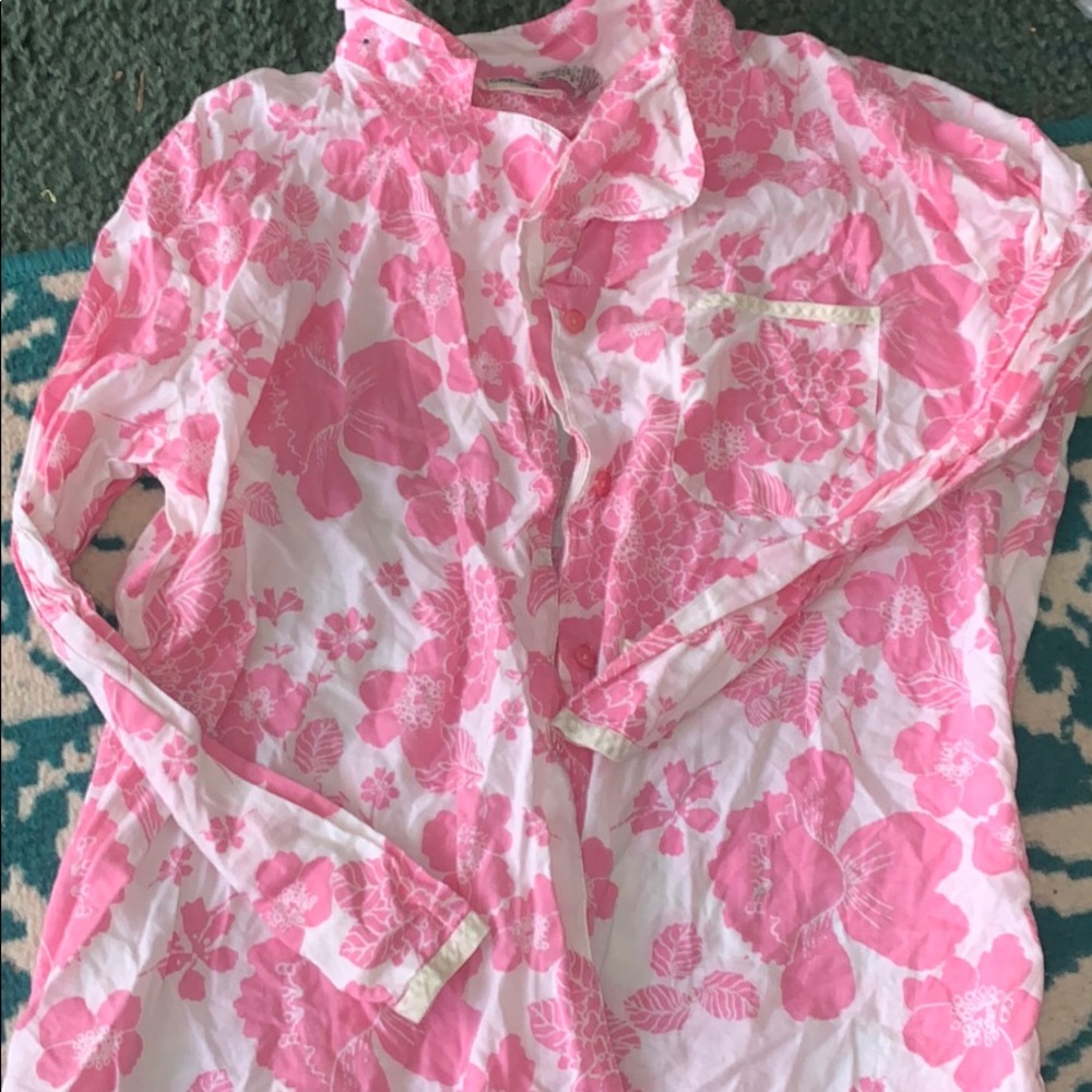 Pink floral night gown
